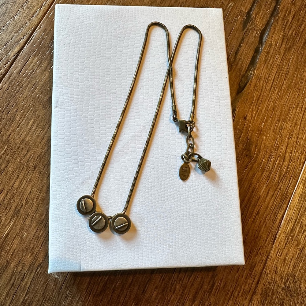 BAER SF Mixed Metal Modernist Multi Disk Choker Necklace